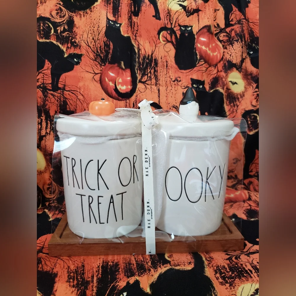 Rae Dunn Halloween Canisters Small Size NWT